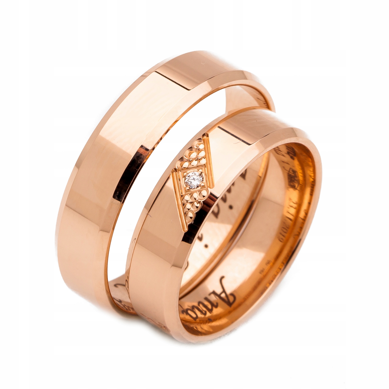 14K ZLATÉ PRSTENY 5 mm ZIRCONIA id A-149