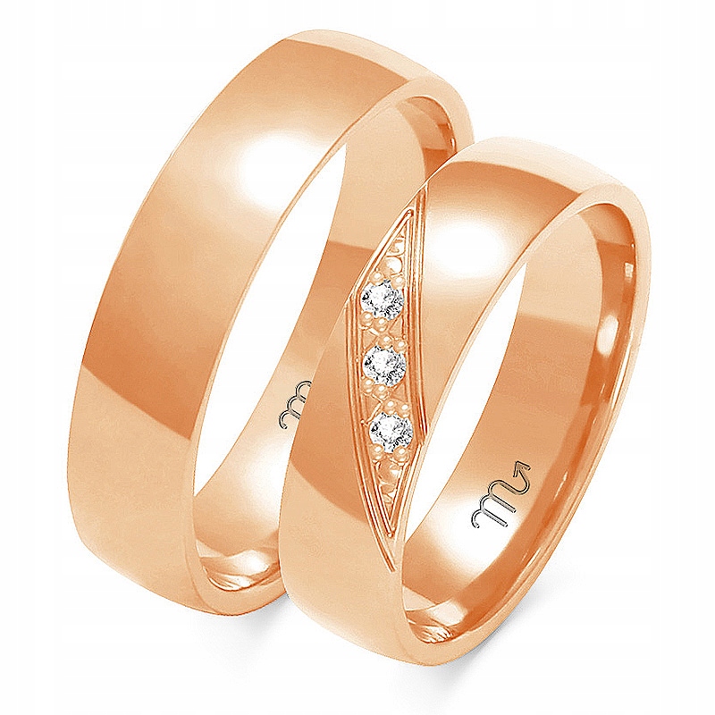 14K ZLATÉ PRSTENY 5 mm ZIRCONIA id A-160