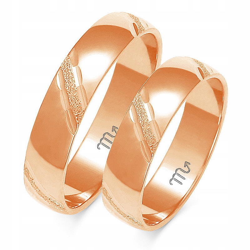 Zlaté svadobné obrúčky 14k 5 mm id A-127