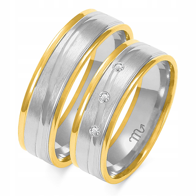 14K ZLATÉ PRSTENY 6 mm ZIRCONIA a A-218