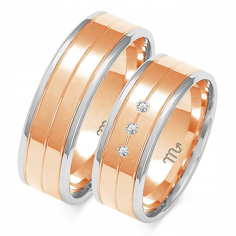 14K ZLATÉ PRSTENE 7 mm ZIRCONIA id A-226
