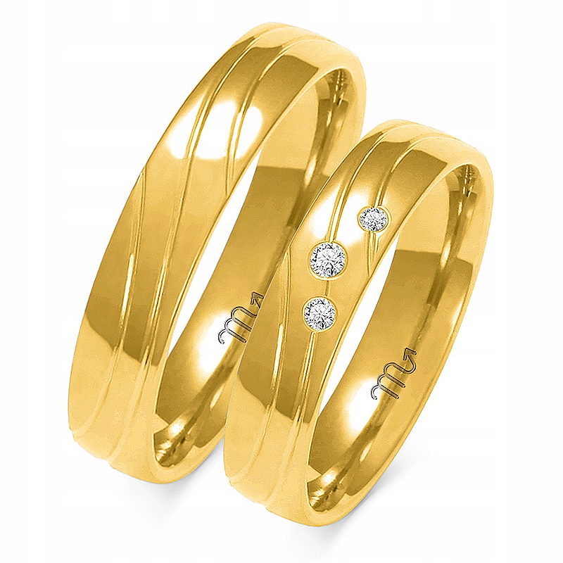 8K ZLATÉ PRSTENY 4,5 mm ZIRCONIA a A-137