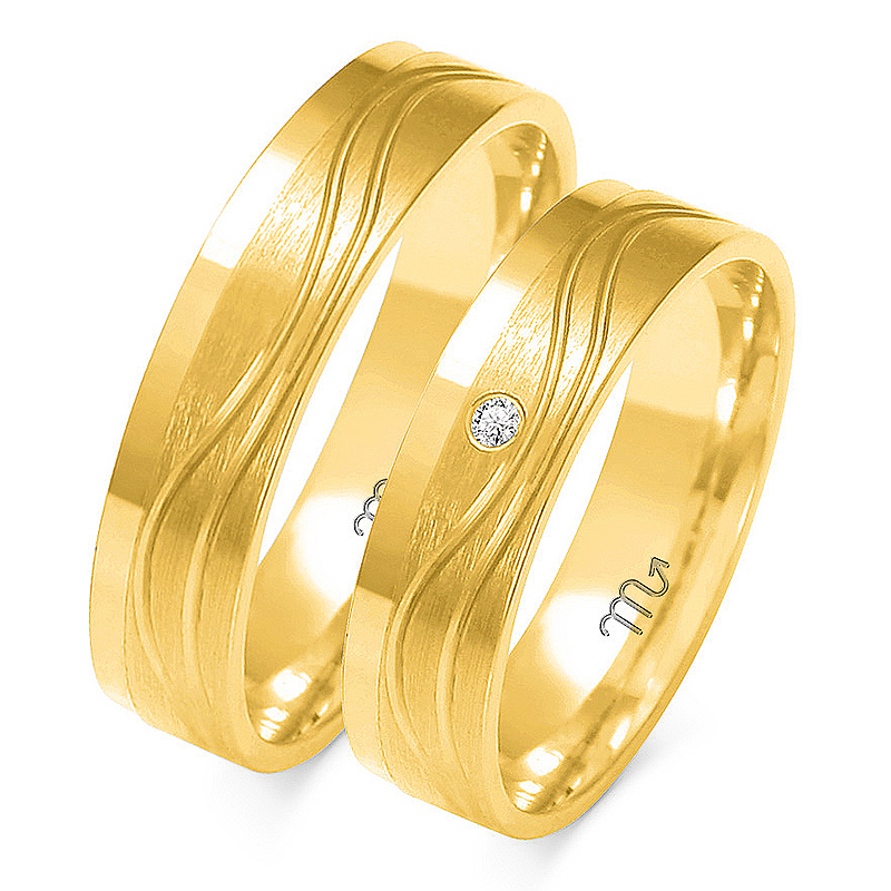 8K ZLATÉ PRSTENY 4 mm ZIRCONIA a A-223