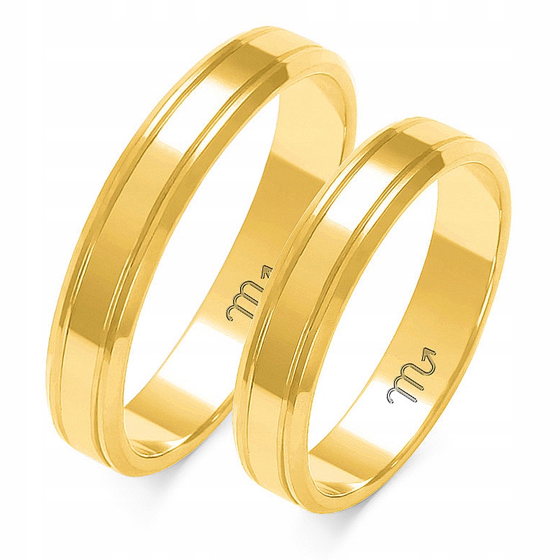 8K ZLATÉ PRSTENE 4 mm ID A-206