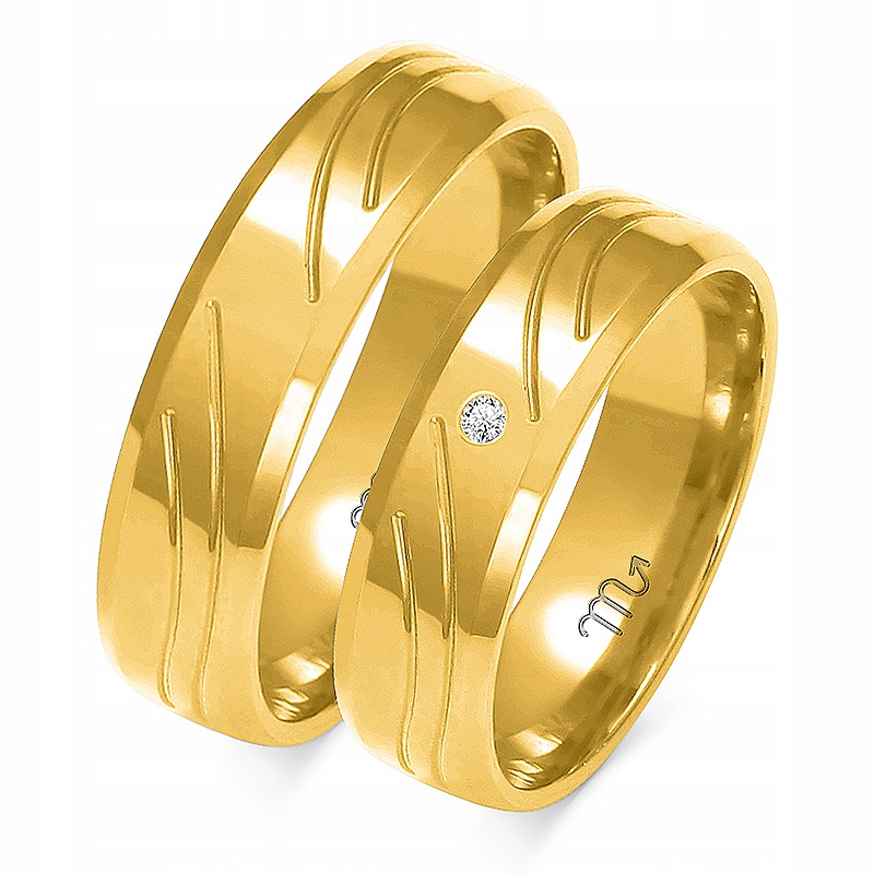 8K 5,5 mm ZLATÉ PRSTENY ZIRKÓNIA id A-123
