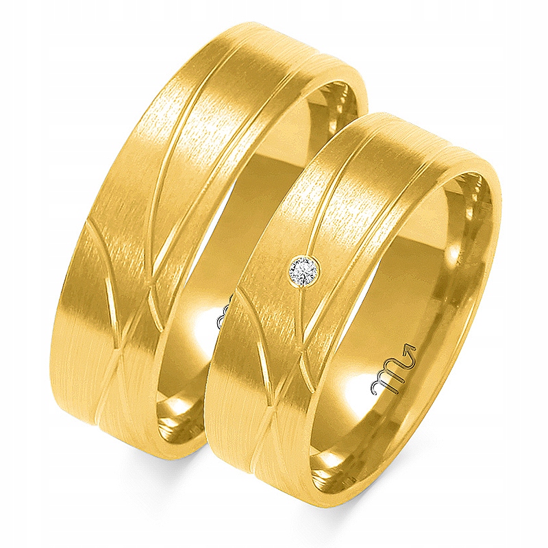 8K 5,5 mm ZLATÉ PRSTENY ZIRKÓNIA id A-134