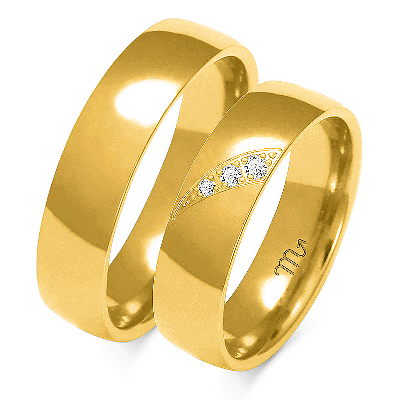 8K 5,5 mm ZLATÉ PRSTENY ZIRKÓNIA id O-139