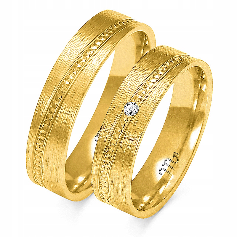 8K ZLATÉ PRSTENY 5 mm ZIRCONIA a A-130