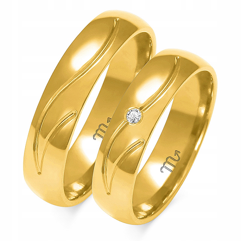 8K ZLATÉ PRSTENY 5 mm ZIRCONIA id A-140