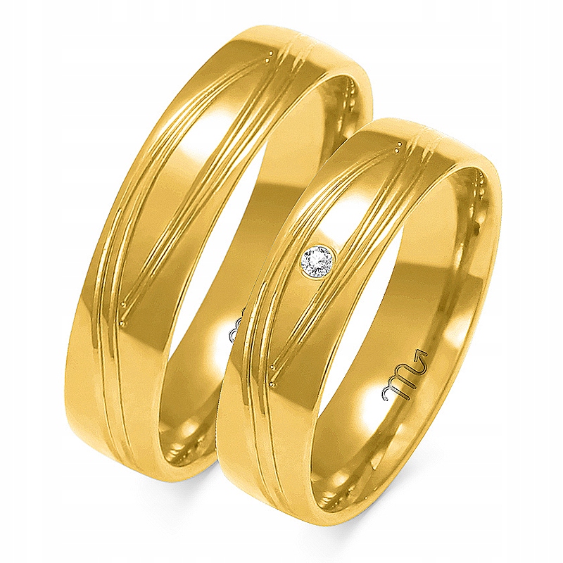8K ZLATÉ PRSTENY 5 mm ZIRCONIA id A-142