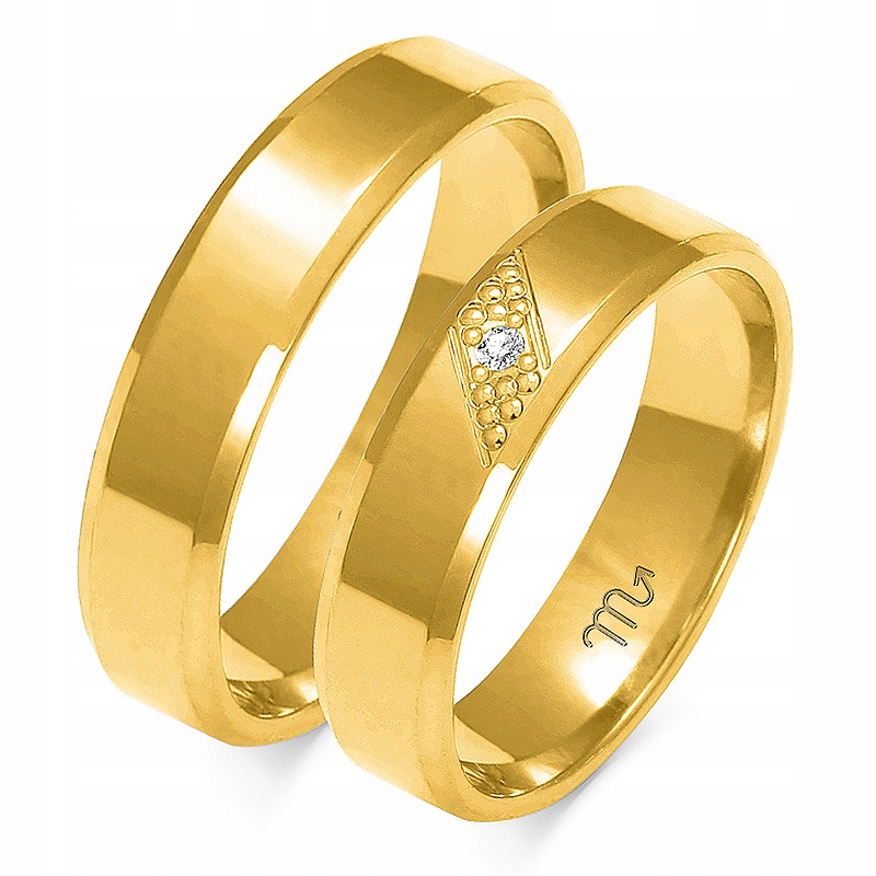 8K ZLATÉ PRSTENY 5 mm ZIRCONIA id A-149