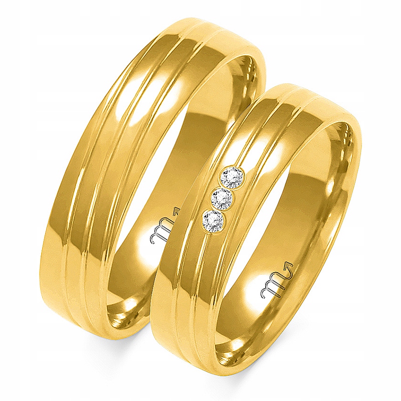 8K ZLATÉ PRSTENY 5 mm ZIRCONIA id A-154