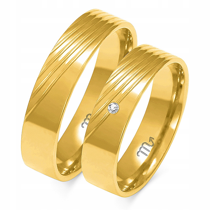 8K ZLATÉ PRSTENY 5 mm ZIRCONIA id A-159