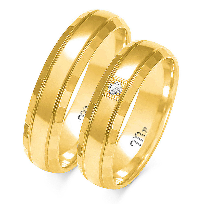 8K ZLATÉ PRSTENY 5 mm ZIRCONIA id A-216