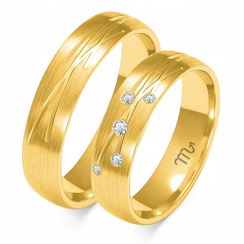 8K ZLATÉ PRSTENE 5 mm ZIRCONIA a O-137