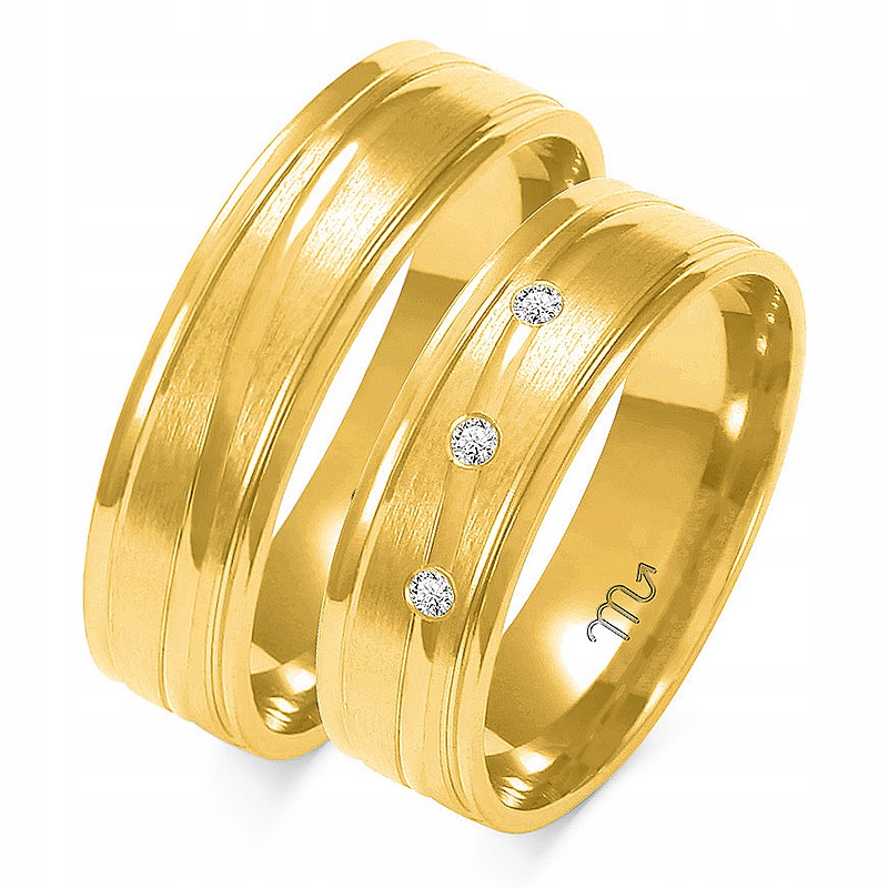 8K ZLATÉ PRSTENE 6 mm ZIRCONIA a A-218