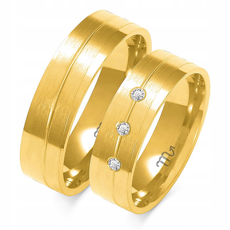 8K ZLATÉ PRSTENE 6 mm ZIRCONIA id A-228