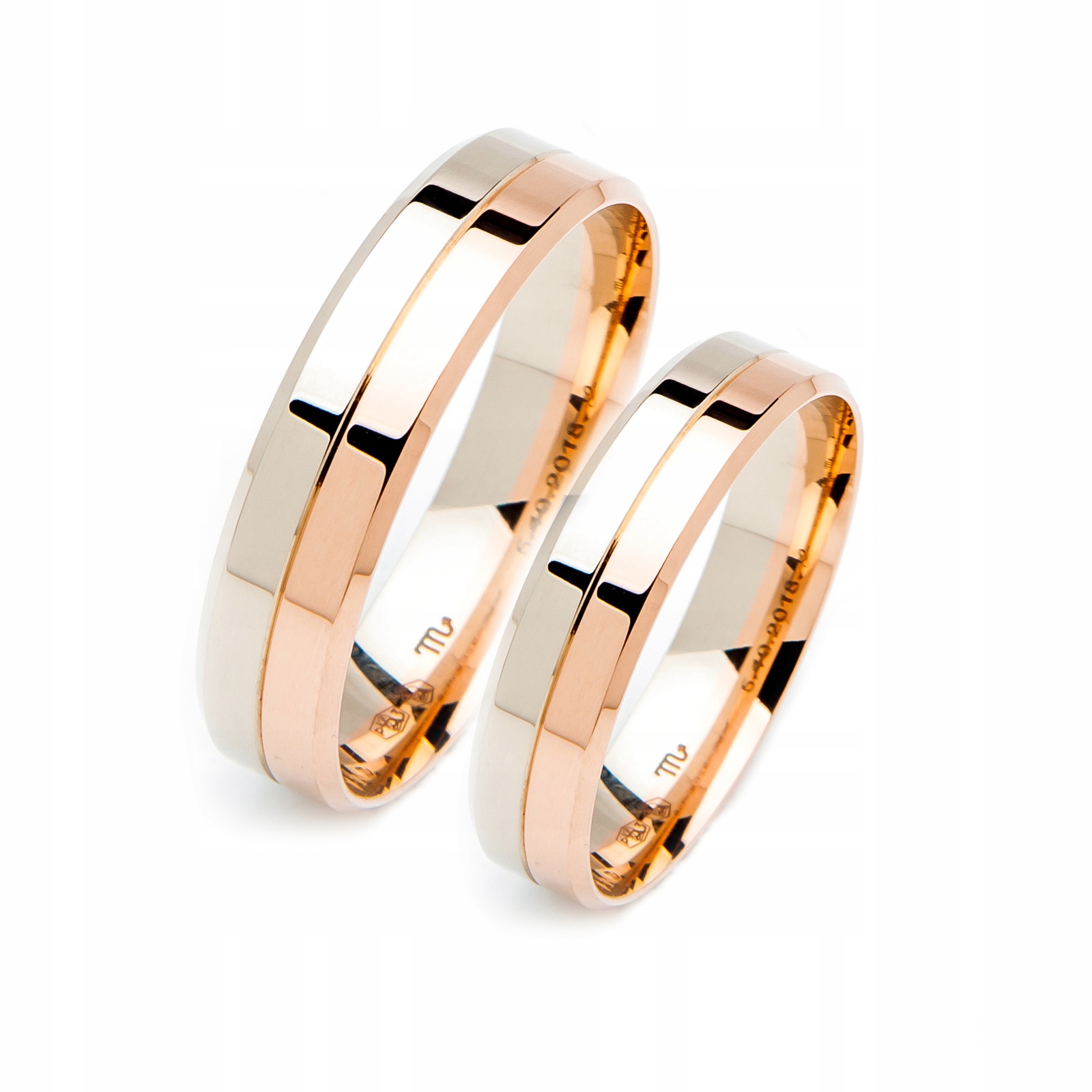 Krídla ZLATÁ BIELO-RUŽOVÁ 14K 5,5 mm id A-213
