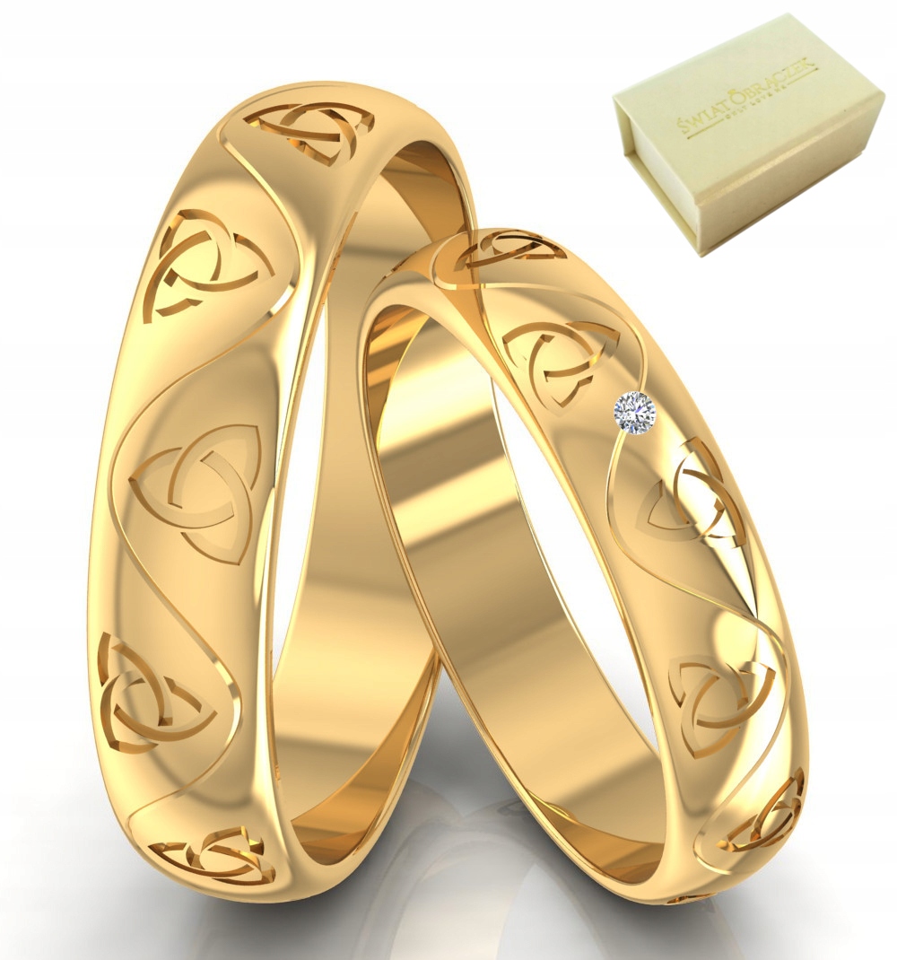 Prstene Gold 333 Celtic Triquetra Designs