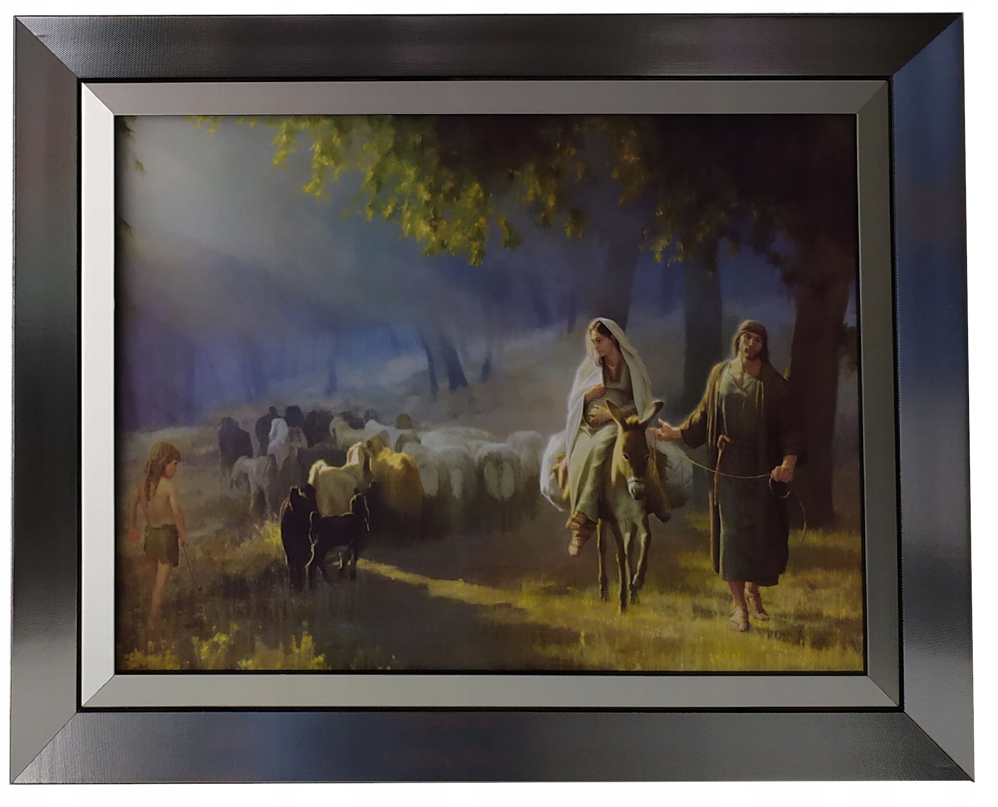 Obrázok v striebornom ráme 40x50 Svätej rodiny Ježiša