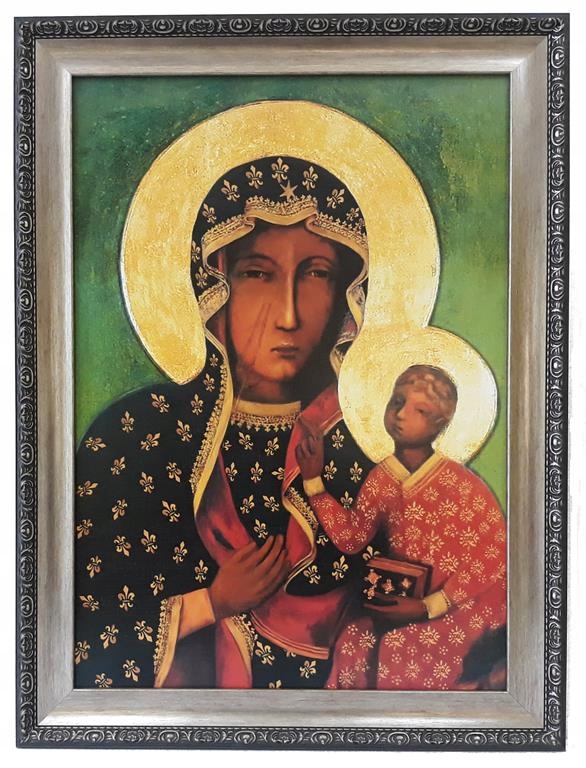 Obrázok v striebornom ráme 62x82 M.Boska częstochowska
