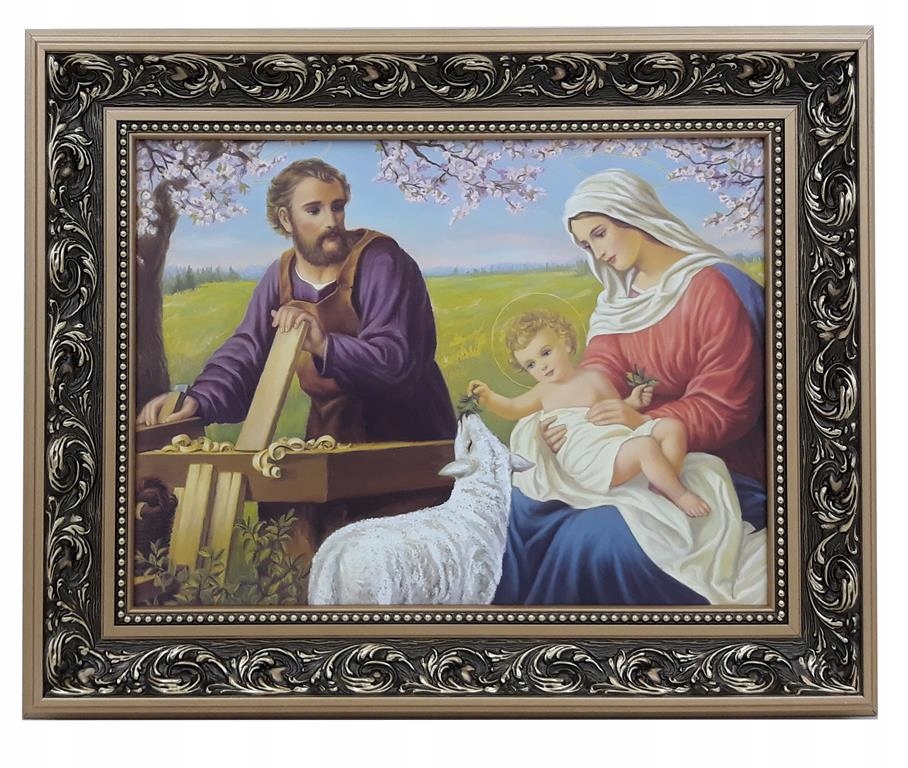 Obrázok v zlatom ráme 42x52 Svätej rodiny Ježiš