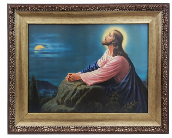 Obrázok v zlatom ráme 42x52 Ježiš v Ogrójiec