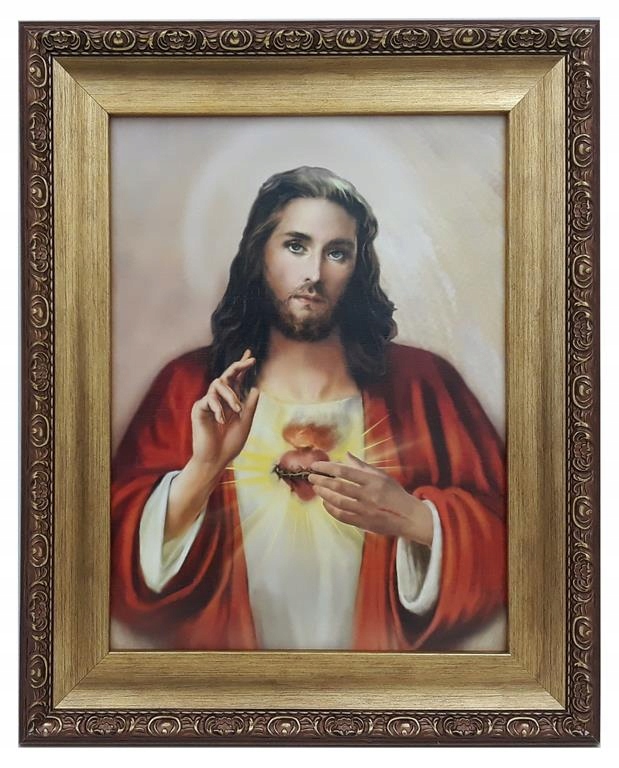 Obrázok v zlatom ráme 42x52 Srdce Márie Ježiša