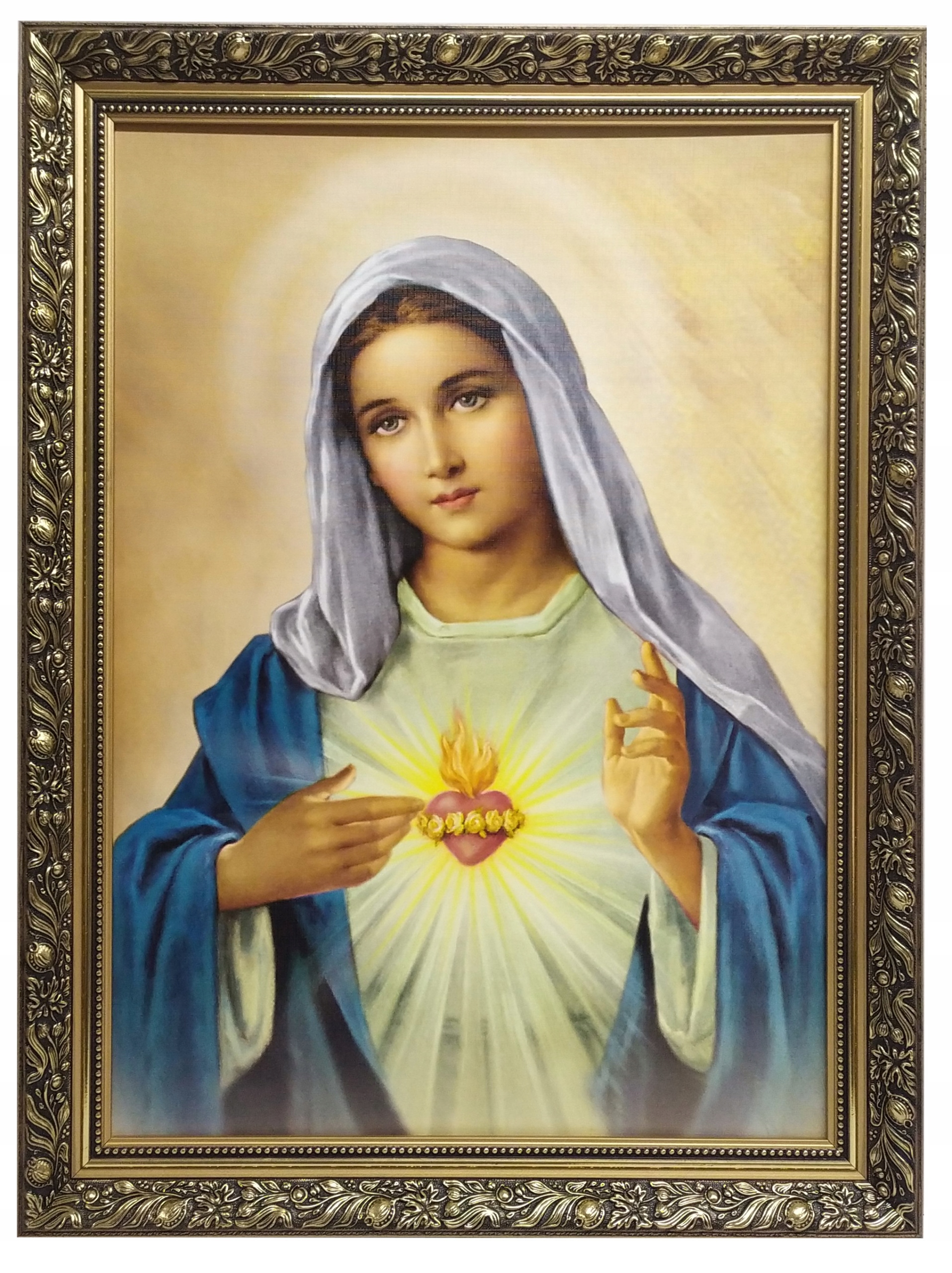 Obrázok v zlatom ráme 60x80 Otvorené srdce Maria