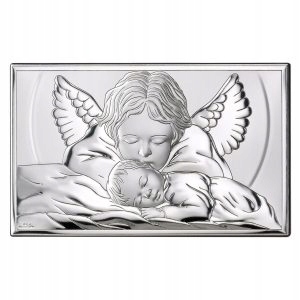Obrázok Krst suveníra Silver Guardian Angel 9x15