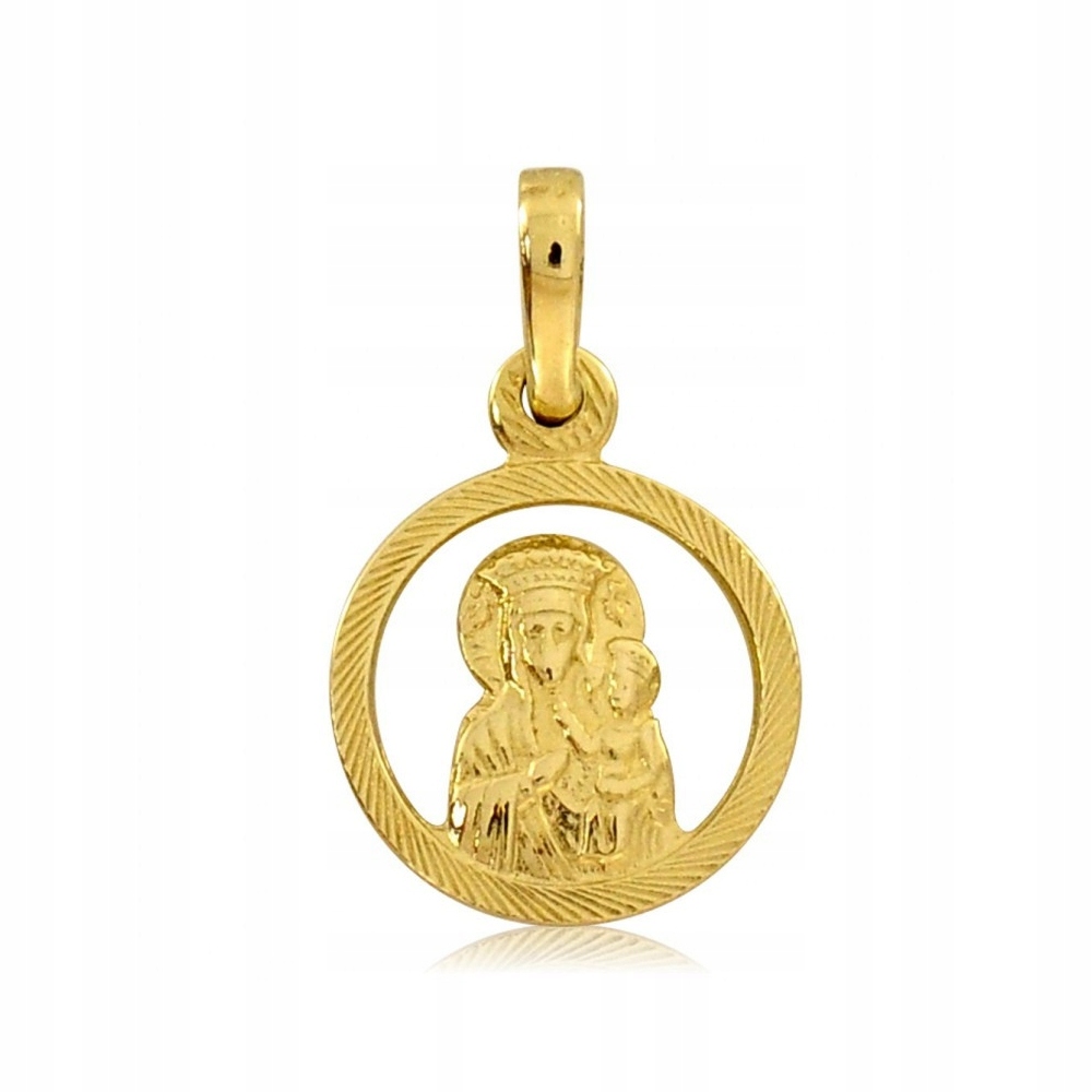Round Medal Panny Mária z Częschowa Gold
