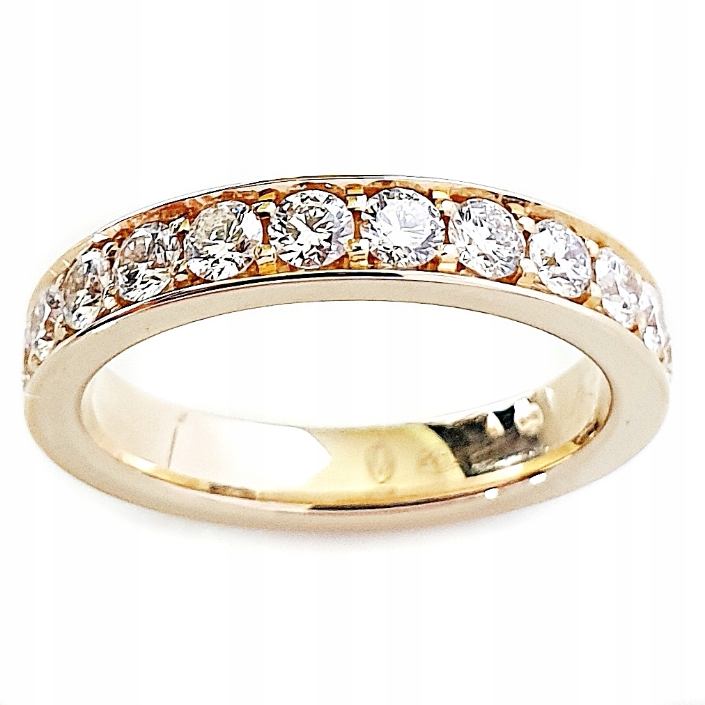 Prsteň 3,5 mm zlato 750 18K diamant rad 2 mm