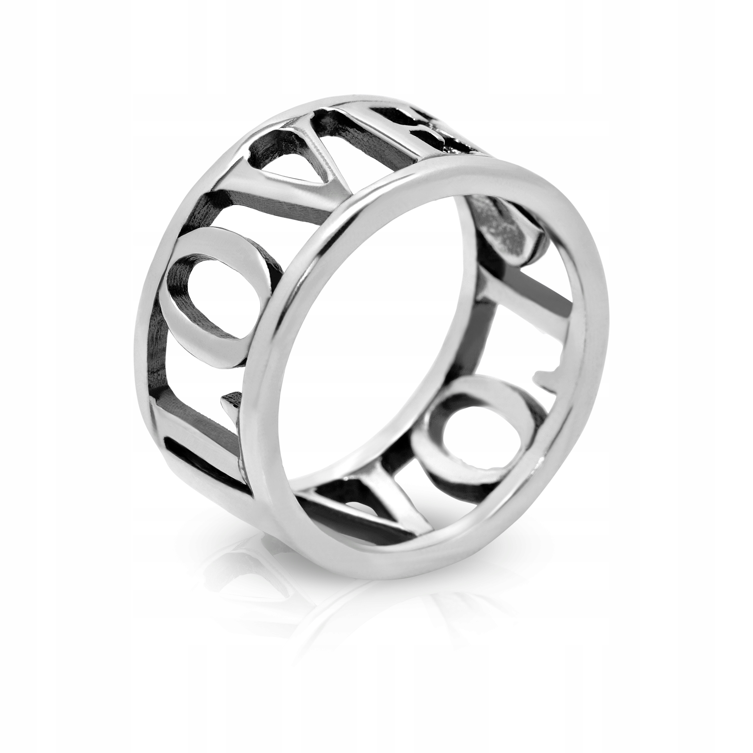 Oxidovaný prsteň s nápisom Love and Heart Pr.925