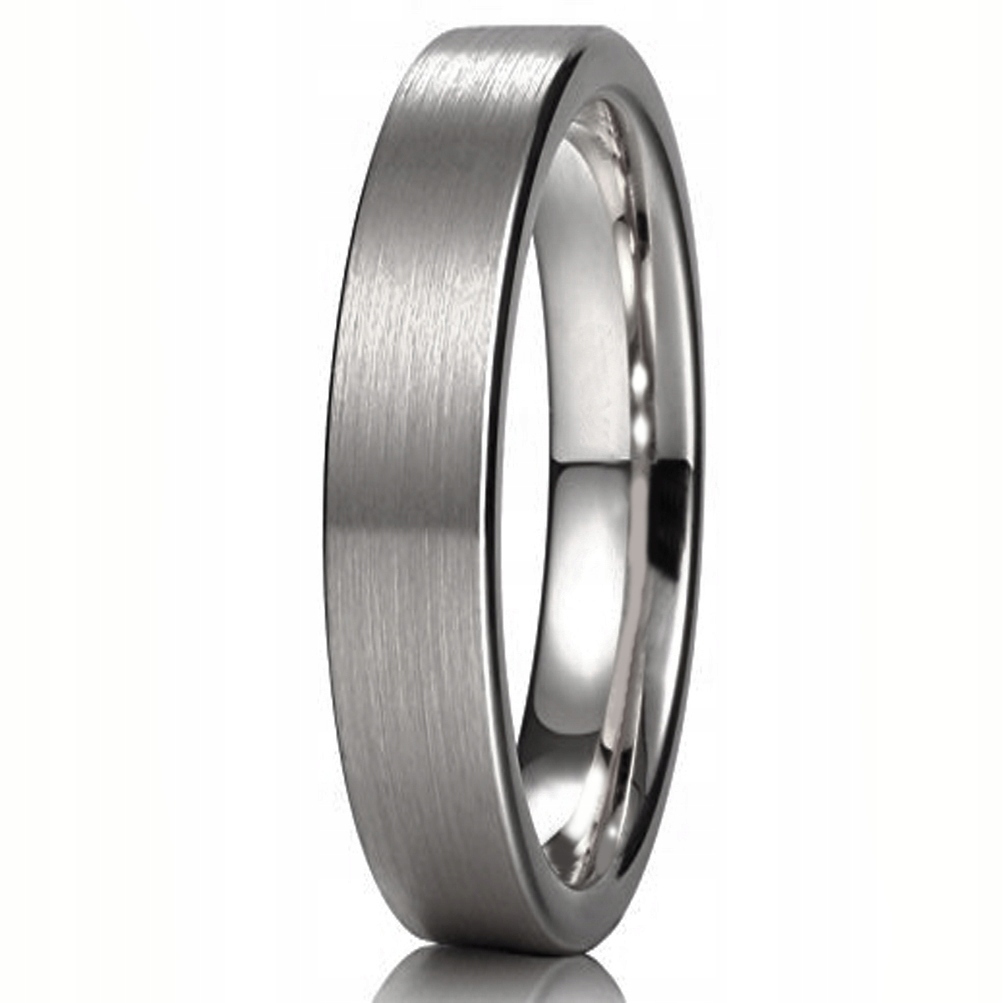 Plochý titánový prsteň, šírka 4mm, vzor BT15