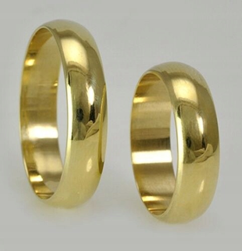 Svadobné obrúčky Masívny pár anglické zlato 585 6 mm 8g