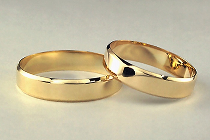 Snubné prstene Pair English Gold 585 5 mm Edge, 6 g