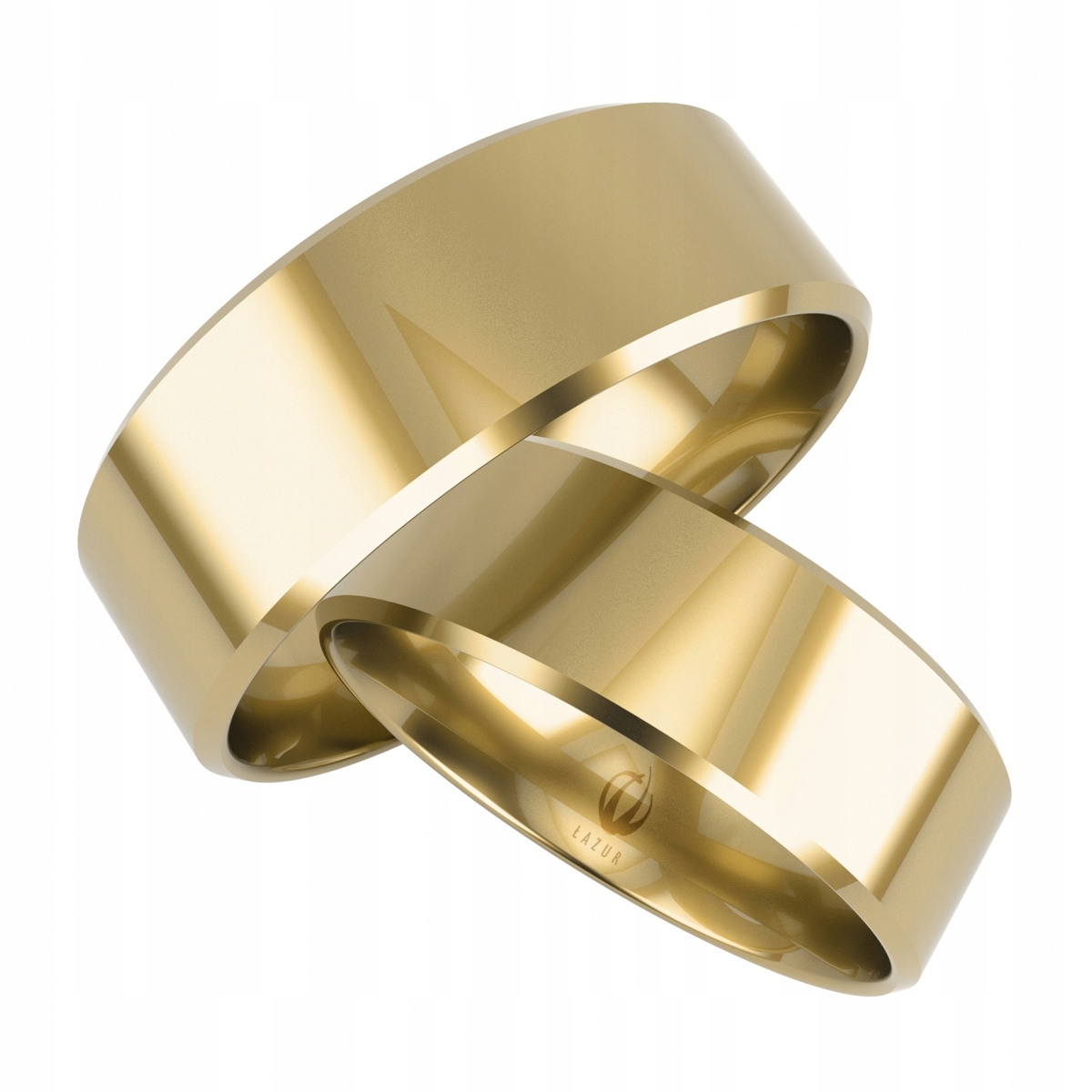 Klasické zlaté prstene 585 5mm 14k ZBERAČ 2 kusy