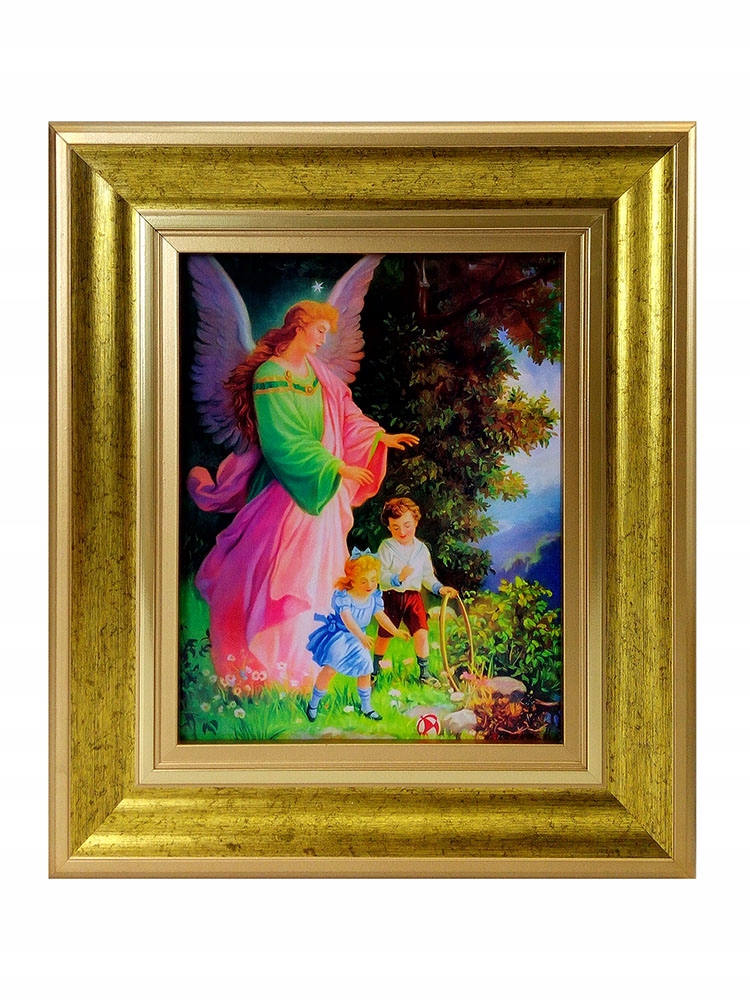 Obraz 20x25cm Anjel strážny - deti ...- 01096