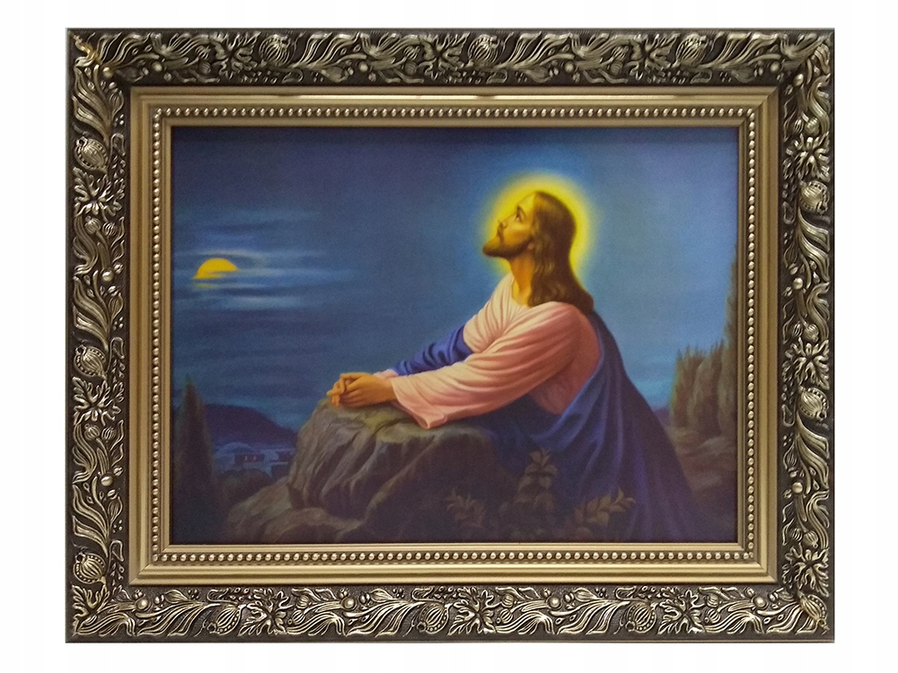 Obrázok 30x40 cm Ježiš, ktorý sa modlí v ... - 00054