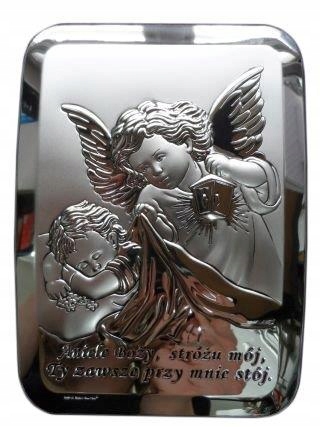 Strieborný obraz 18x13cm Guardian Angel ... - 50951
