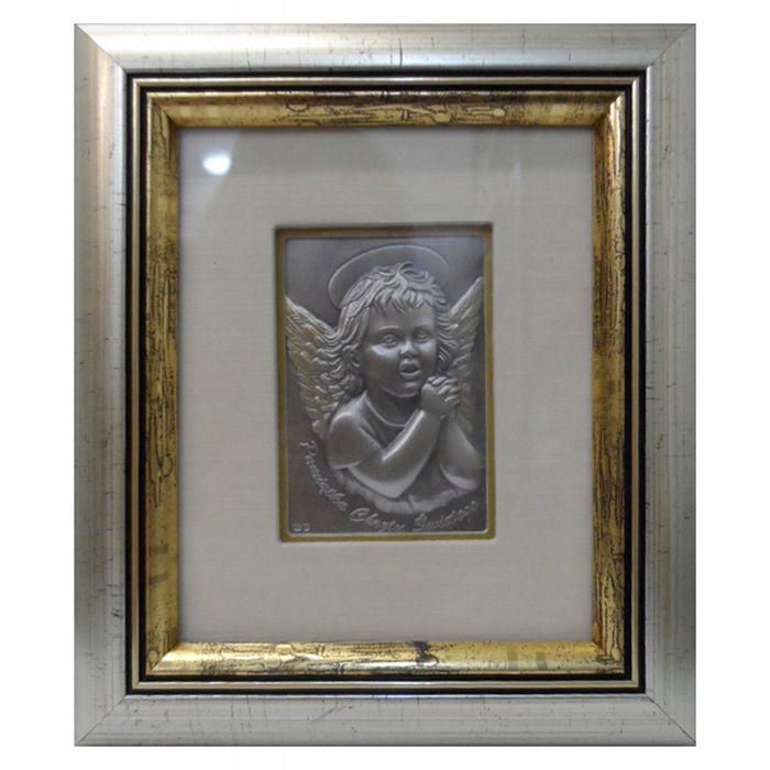 Strieborná maľba 18x15cm Angel ... - 58124