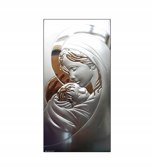 Strieborný obrázok 24x12cm matka Božia s ... - 51914