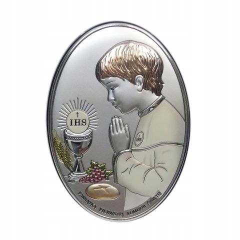 Strieborná maľba a sväté prijímanie 14x10cm ... - 60592