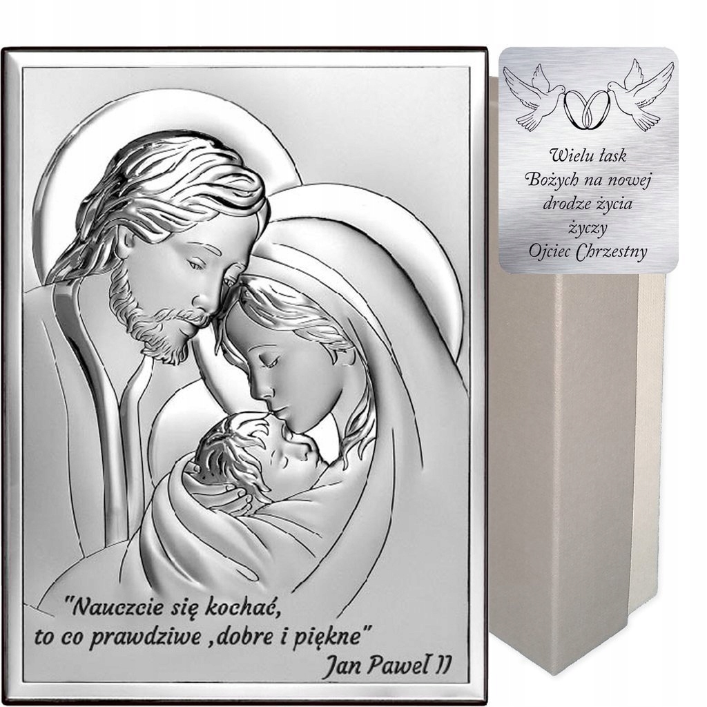 Obrázok Silver Holy Family 13x18 CM prijímanie
