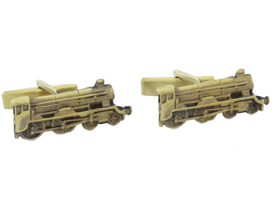 Corhea Cufflinks Locomotive Brass
