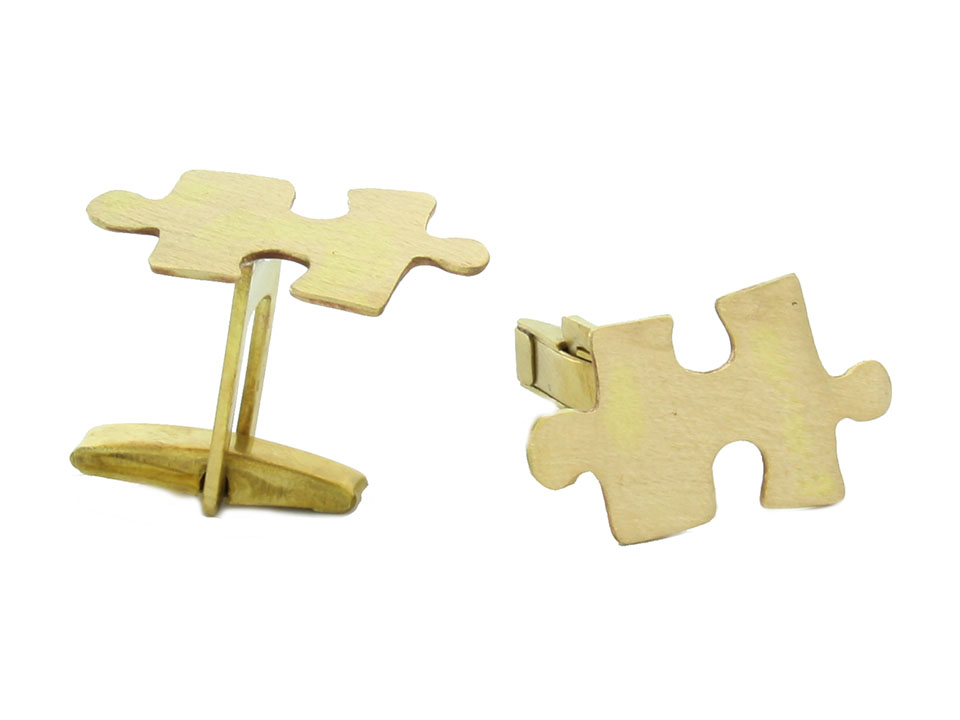 Úžasné manžetové gombíky Mosiaz puzzle puzzle
