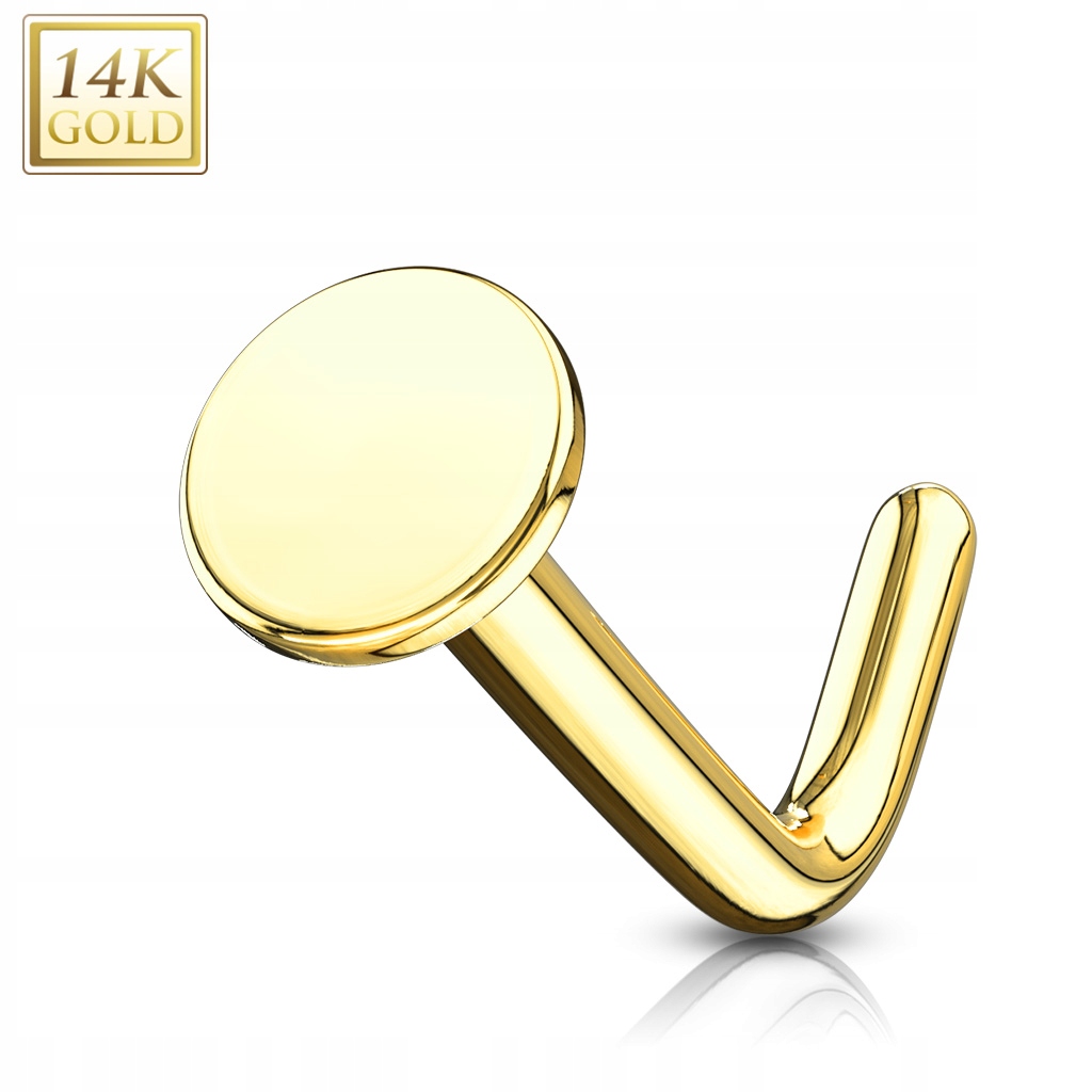 Okrúhly piercing do nosa 585 zlatých