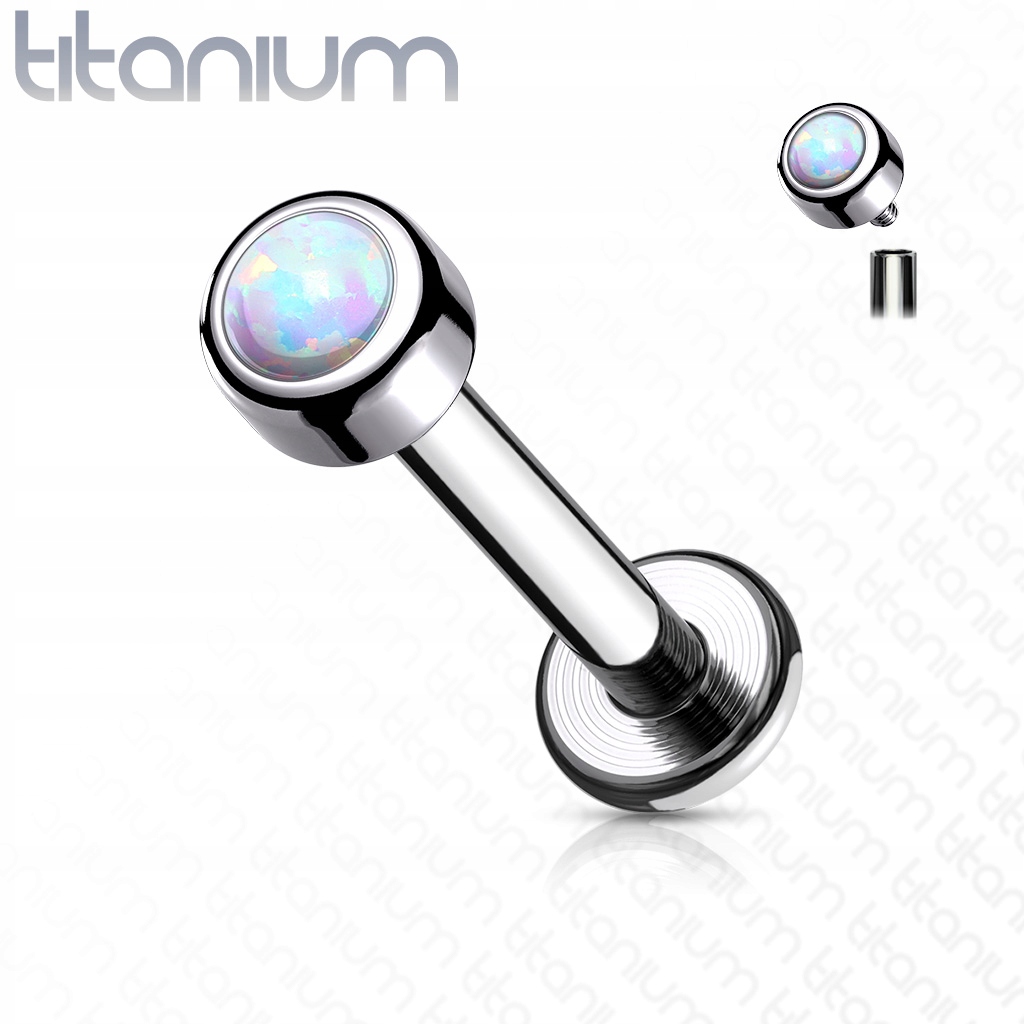 Opálová náušnica labret monroe vous Titanium G23