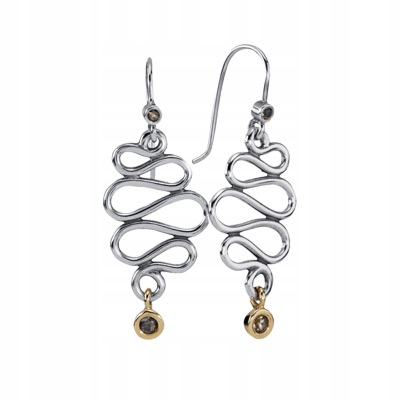 Originálne náušnice Pandora 290136SQ Smoke Quartz