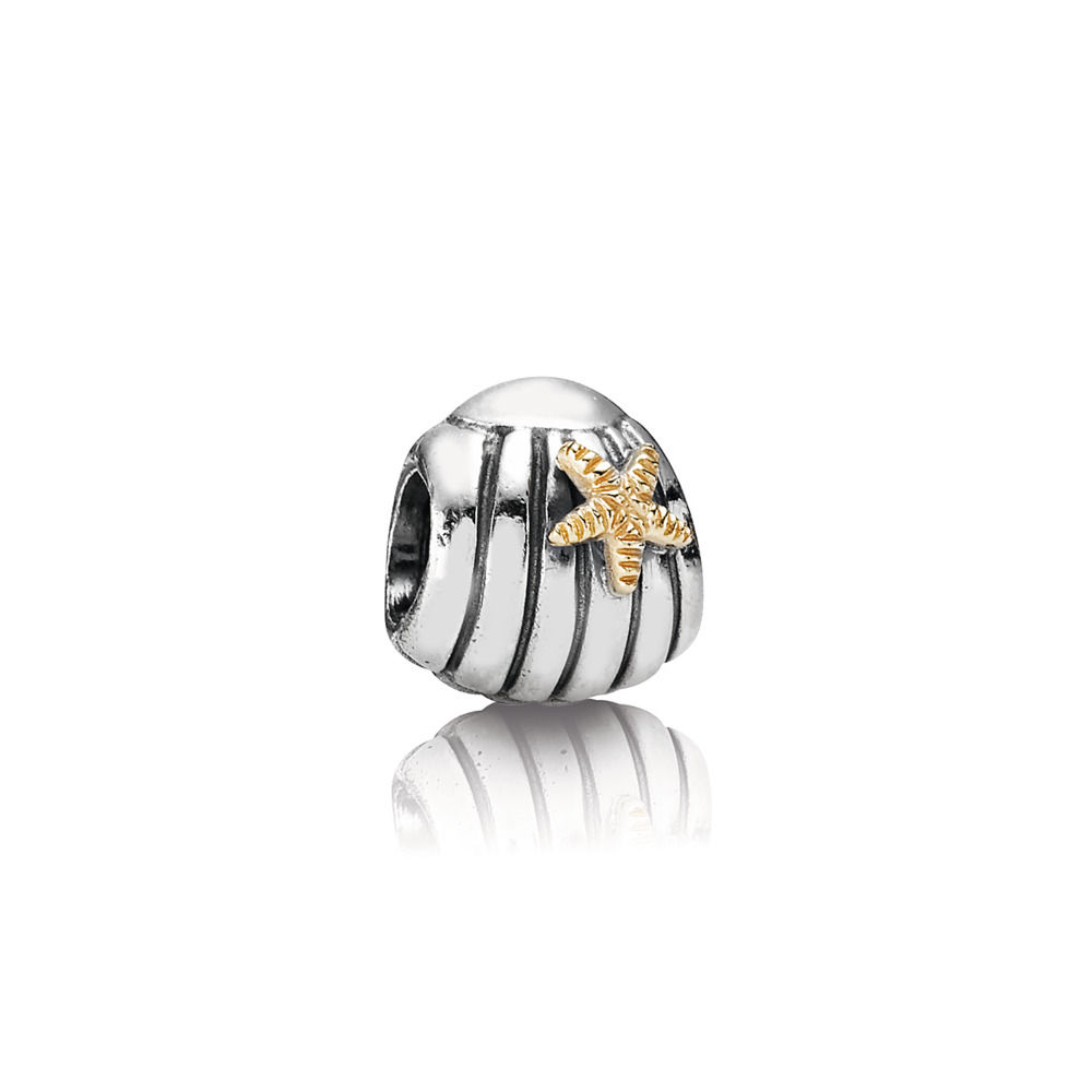 Originál PANDORA! kúzla Mušle s hviezdou14k